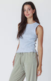 Dex Waffle Knit Tank - Light Heather Grey