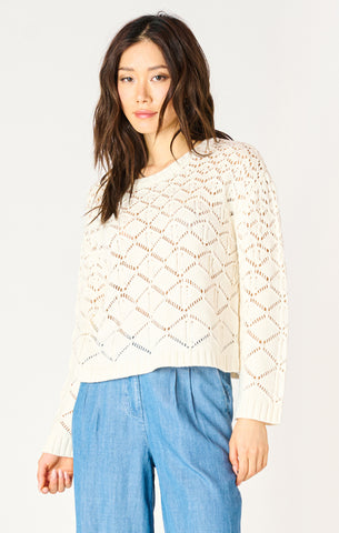 Dex Crochet Sweater - Ecru