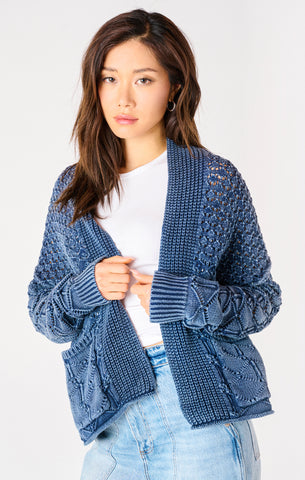 Dex Cardigan - Washed Indigo