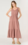 Dex Tiered Dress - Rose Taupe