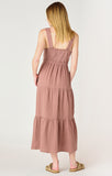 Dex Tiered Dress - Rose Taupe