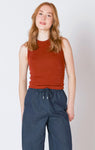Dex Women's Ribbed Tank - Burnt Orange