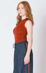 Dex Women's Ribbed Tank - Burnt Orange