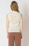 Dex Women's Pattern Pointelle Sweater - Ecru