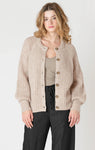 Dex Women's Crew Neck Cardigan - Soft Oat Melange