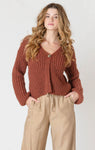 Room 34 Women's Button Cardigan - Cinnamon Melange