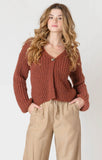 Room 34 Women's Button Cardigan - Cinnamon Melange