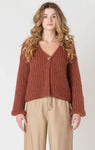 Room 34 Women's Button Cardigan - Cinnamon Melange