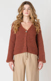 Room 34 Women's Button Cardigan - Cinnamon Melange