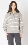 Dex Women's Sweater - Light Taupe/White