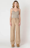 Room 34 Women's Wide Leg Flowy Pant - Safari