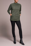 Tribal Women's L/s Tunic W/ Invisible Pocket - Chive