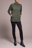 Tribal Women's L/s Tunic W/ Invisible Pocket - Chive