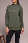 Tribal Women's L/s Tunic W/ Invisible Pocket - Chive