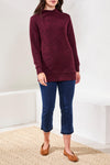 Tribal Women's L/s Tunic W/ Invisible Pocket - Wine
