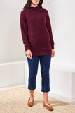 Tribal Women's L/s Tunic W/ Invisible Pocket - Wine