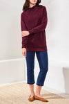 Tribal Women's L/s Tunic W/ Invisible Pocket - Wine