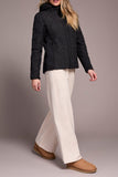 Tribal Women's L/s Puffer W/ Removable Hoodie - Black
