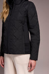 Tribal Women's L/s Puffer W/ Removable Hoodie - Black
