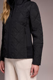 Tribal Women's L/s Puffer W/ Removable Hoodie - Black