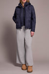 Tribal Women's L/s Puffer W/ Removable Hoodie - Sapphire