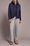 Tribal Women's L/s Puffer W/ Removable Hoodie - Sapphire