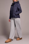 Tribal Women's L/s Puffer W/ Removable Hoodie - Sapphire