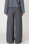 Room 34 Wide Leg Ribbed Pant - Charcoal Heather