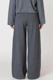 Room 34 Wide Leg Ribbed Pant - Charcoal Heather
