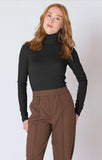 Dex Exposed Seam Turtleneck - Black