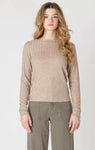 Room 34 Boatneck Textured Top - Heather Taupe