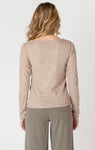Room 34 Boatneck Textured Top - Heather Taupe