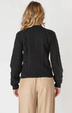 Room 34 Half Zip Cable Sweater - Black