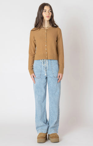 Dex Easy Crewneck Cardigans - Toffee