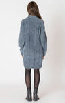 Dex Cable Mock Neck Sweater Dress - Washed Indigo