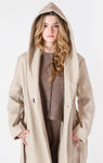Room 34 Belted Hooded Coat - Stone