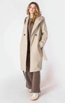 Room 34 Belted Hooded Coat - Stone