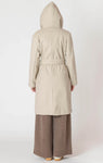 Room 34 Belted Hooded Coat - Stone