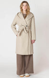 Room 34 Belted Hooded Coat - Stone