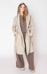 Room 34 Belted Hooded Coat - Stone