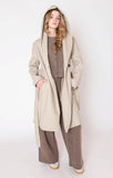 Room 34 Belted Hooded Coat - Stone