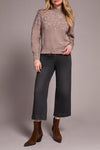 Tribal Mock Neck Sweater - Wood