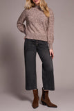 Tribal Mock Neck Sweater - Wood