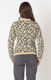 Dex Crewneck Patterned Cardigan - Leopard Brown