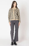 Dex Crewneck Patterned Cardigan - Leopard Brown