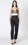 Dex Women's Straight Leg Satin Pant - Black