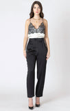 Dex Women's Straight Leg Satin Pant - Black