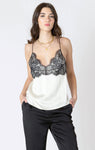 Dex Women's Lace Trim Cami - Ecru