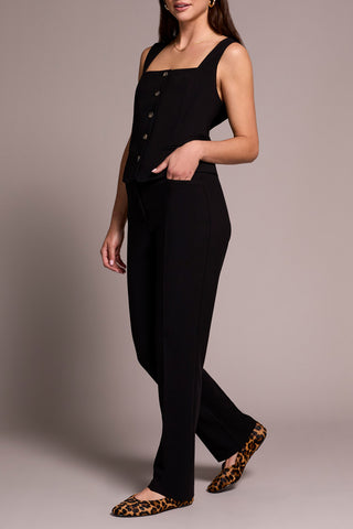 Tribal Women's Fly Frt Trouser - Black