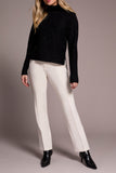 Tribal Women's TurtleNeck High Low Sweater W/ Side Slits - Black